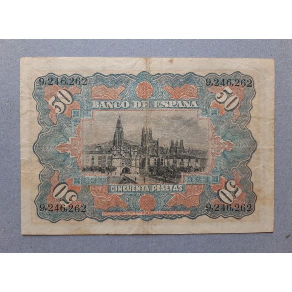 Spain 50 Pesetas 1907 F+