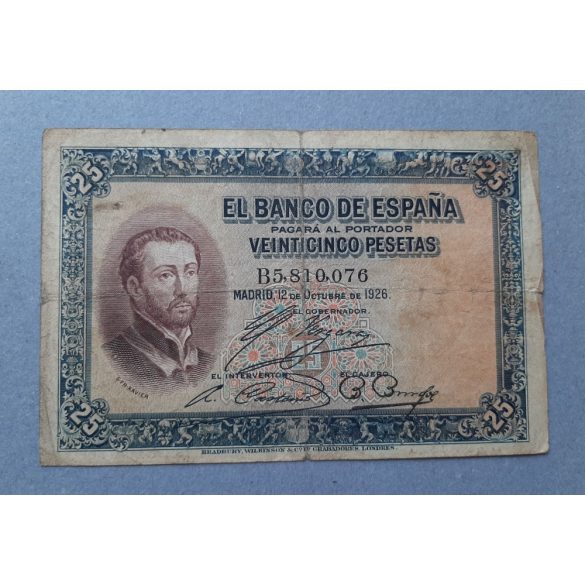 Spain 25 Pesetas 1926 VG