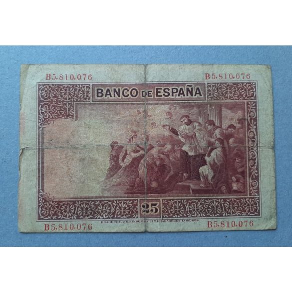 Spain 25 Pesetas 1926 VG