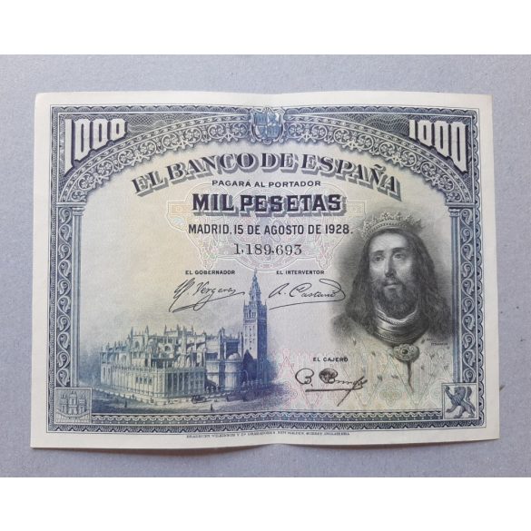 Spanyolország 1000 Pesetas 1928 XF