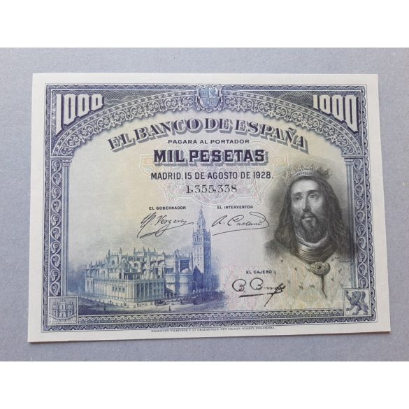 Spain 1000 Pesetas 1928 XF+