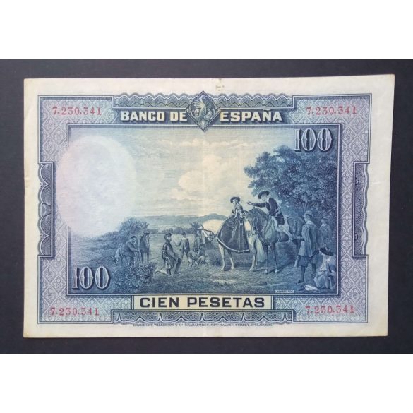 Spain 100 Pesetas 1928 VF+