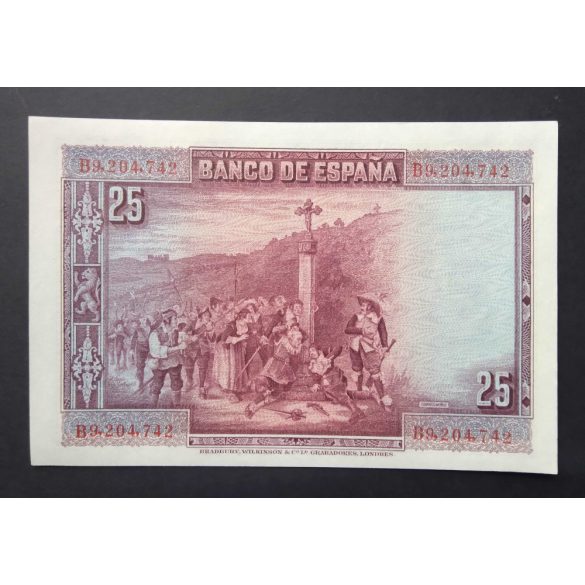 Spain 25 Pesetas 1928 Unc