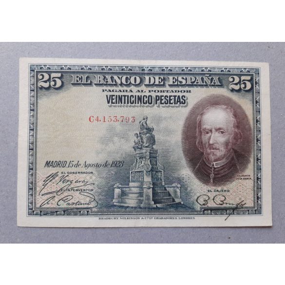 Spain 25 Pesetas 1928 XF