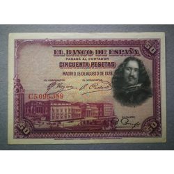 Spanyolország 50 Pesetas 1928 VF+