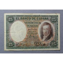 Spanyolország 25 Pesetas 1931 F