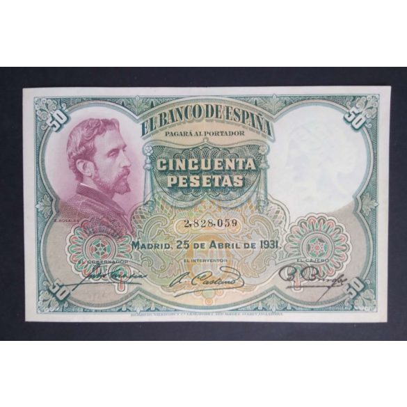 Spain 50 Pesetas 1931 XF+