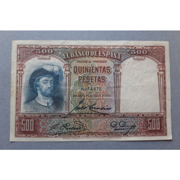 Spain 500 Pesetas 1931 F