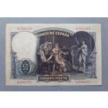 Spain 50 Pesetas 1931 XF-