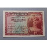 Spain 10 Pesetas 1935 XF-
