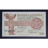 Spain 1 Peseta 1937 Unc