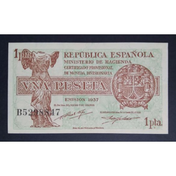 Spanyolország 1 Peseta 1937 Unc