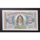 Spain 2 Pesetas 1938 Unc