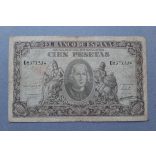 Spain 100 Pesetas 1940 F-