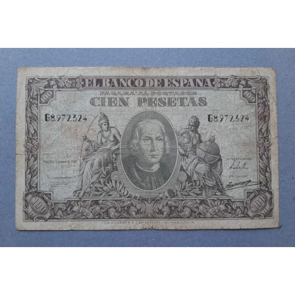 Spain 100 Pesetas 1940 F-