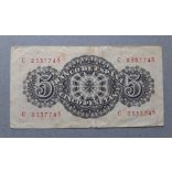 Spain 5 Pesetas 1947 F