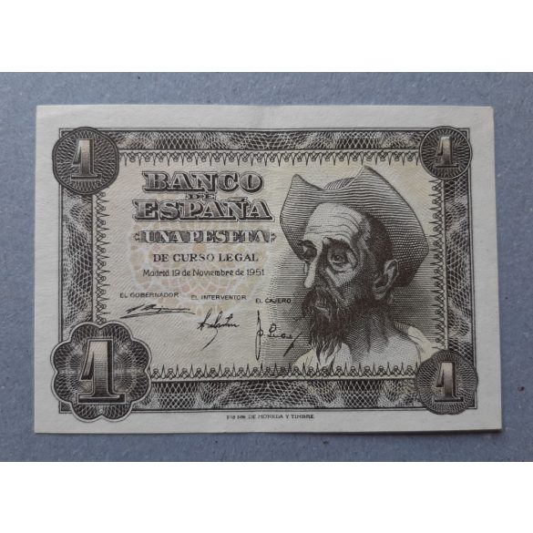 Spanyolország 1 Peseta 1951 XF