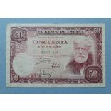 Spain 50 Pesetas 1951 F