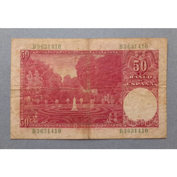 Spain 50 Pesetas 1951 F