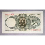 Spain 5 Pesetas 1951 Unc