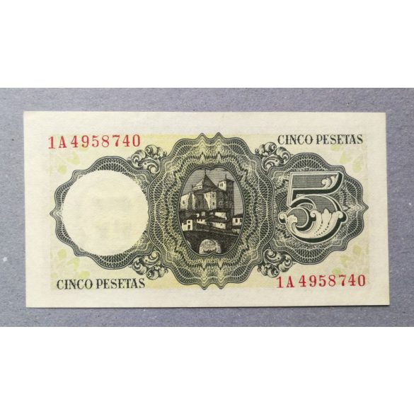 Spain 5 Pesetas 1951 Unc-