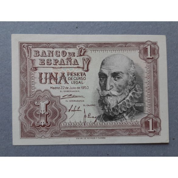 Spain 1 Peseta 1953 aUNC+