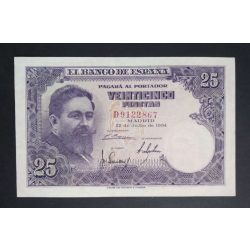 Spanyolország 25 Pesetas 1954 XF+