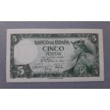 Spain 5 Pesetas 1954 UNC