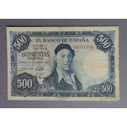 Spain 500 Pesetas 1954 F