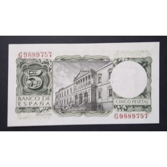 Spain 5 Pesetas 1954 Unc