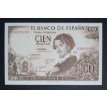 Spain 100 Pesetas 1965 Unc