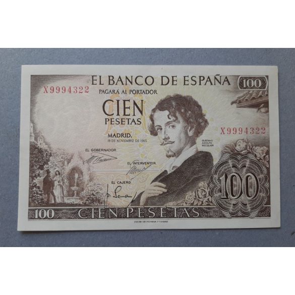 Spain 100 Pesetas 1965 XF+