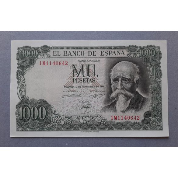 Spanyolország 1000 Pesetas 1971 XF+