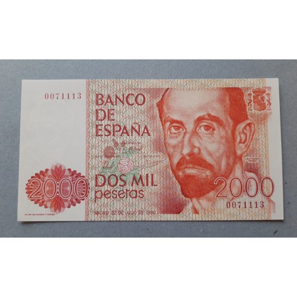 Spain 2000 Pesetas 1980 UNC