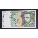 Spain 1000 Pesetas 1992 Unc