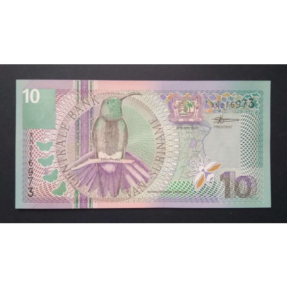 Suriname 10 Gulden 2000 Unc 