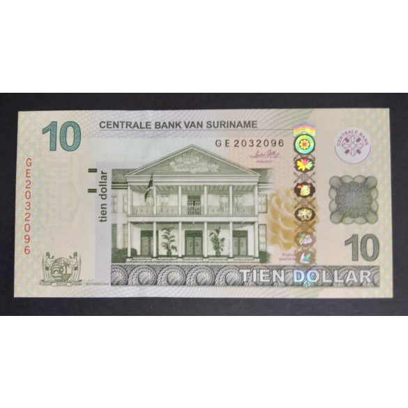 Suriname 10 Dollars 2010 Unc