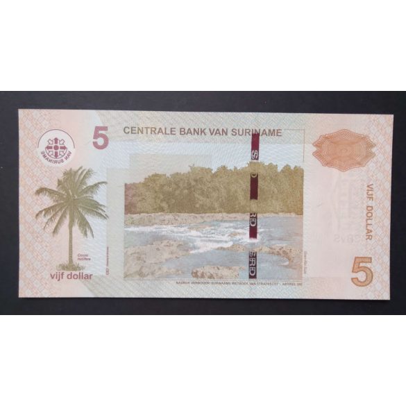 Suriname 5 Dollar 2012 Unc