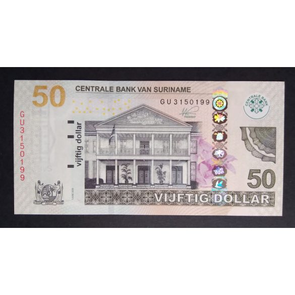 Suriname 50 Dollars 2020 Unc 