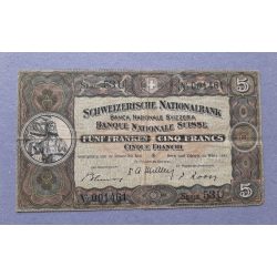 Switzerland 5 Francs 1952 F+