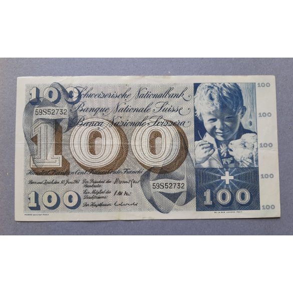 Switzerland 100 Francs 1967 VF