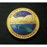 Saint Helena 25 Pence 2013 PP Bronze- Multicolor, commemorative coin