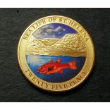 Saint Helena 25 Pence 2013 PP Bronze- Multicolor, commemorative coin