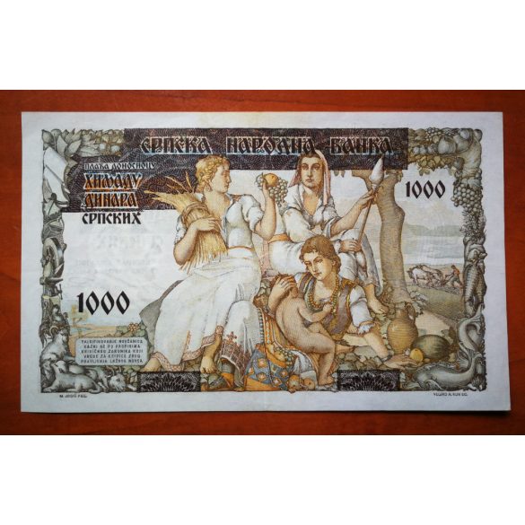 Serbia 1000 Dinara 1941 XF