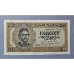 Serbia 50 Dinara 1942 XF+