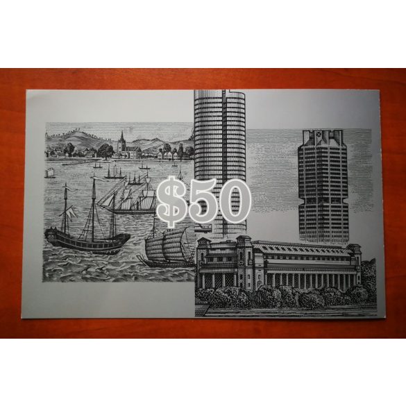 Szingapúr 50 Dollars 1990 Unc emlék