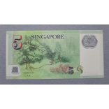 Singapore 5 Dollars 2013 UNC
