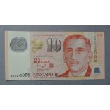 Singapore 10 Dollars 2014 UNC
