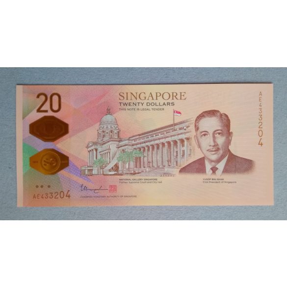 Szingapúr 20 Dollars 2019 UNC