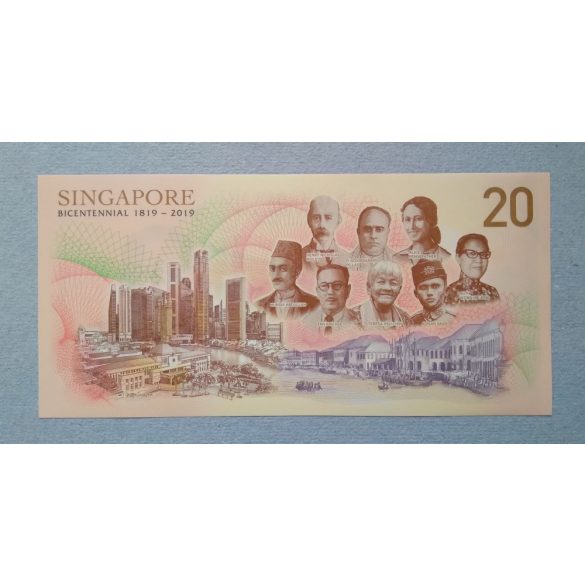 Singapore 20 Dollars 2019 UNC